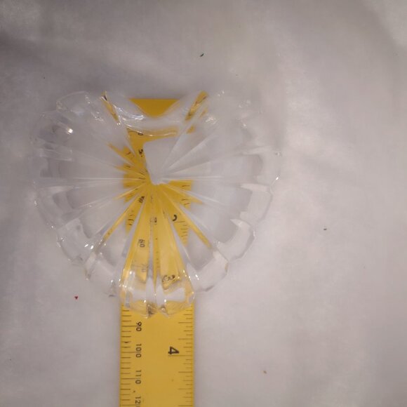 Vintage Mikasa Ribbed Glass Romantic Jewel Heart Dish - Picture 5 of 5